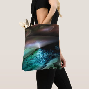 Bolsa Tote Lago com ondulações no deserto noturno, digital