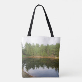 Bolsa Tote Lago de Reflexão da Árvore do Pinheiro