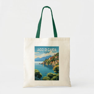Bolsa Tote Lago di Garda Italia Viagem Art Vintage