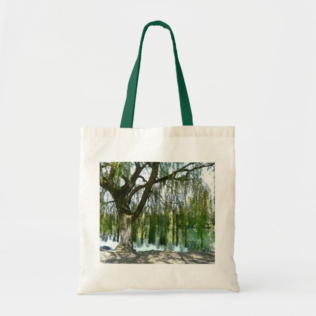 Bolsa Tote Lagoa através da árvore de salgueiro Weeping (Frente)