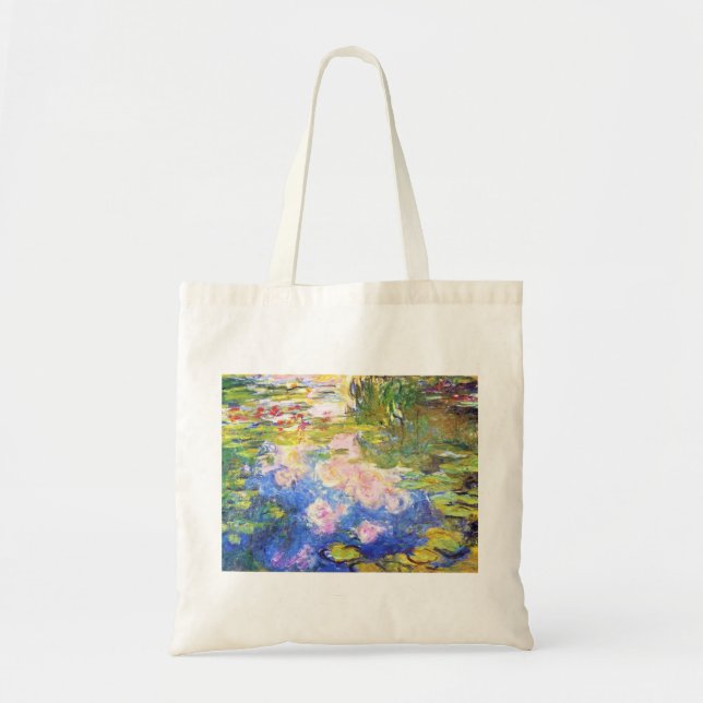 Bolsa Tote Lagoa Claude Monet do lírio de água (Frente)