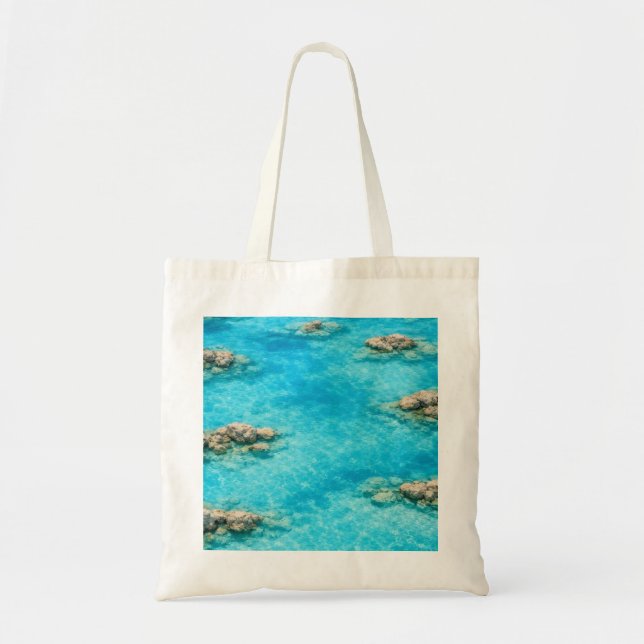 Bolsa Tote Lagoa de Água Oceânica Turquesa (Frente)