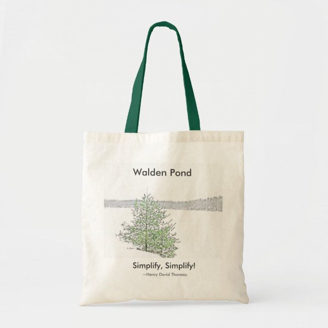 Bolsa Tote Lagoa de Walden: (Frente)