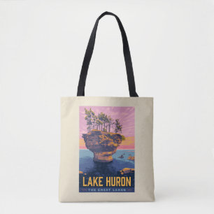 Bolsa Tote Lagos excelente Lago Huron