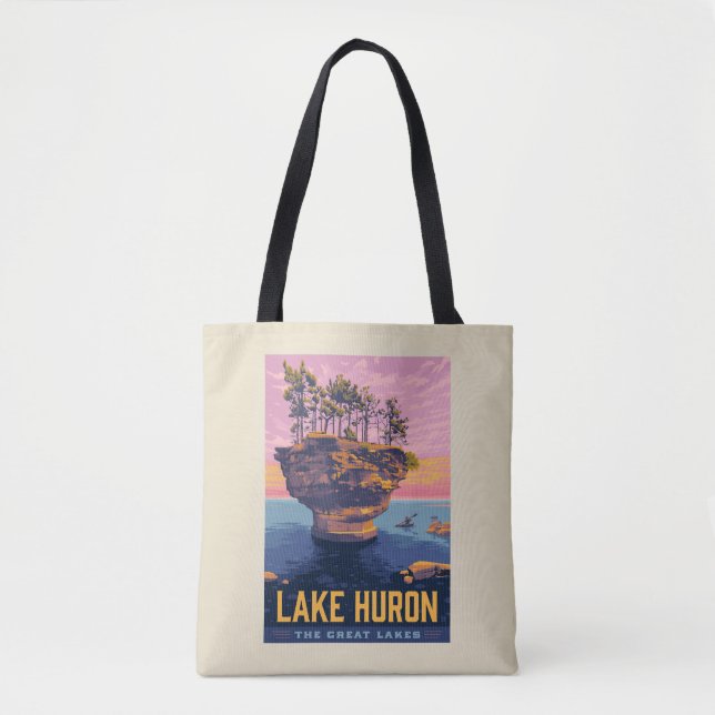 Bolsa Tote Lagos excelente | Lago Huron (Frente)