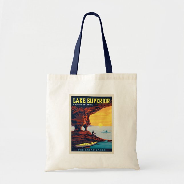 Bolsa Tote Lagos excelente | Lago Superior (Frente)