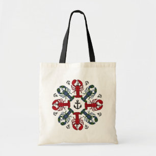 Bolsa Tote Lagosta Snowflake Anchor N.S. Saco de tote de Nata