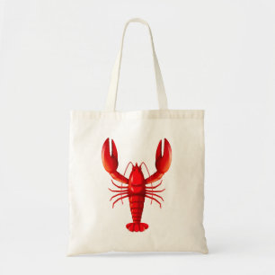 Bolsa Tote Lagosta vermelha isolada