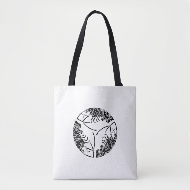 Bolsa Tote Lagostas espinhosas de três caudas (Frente)