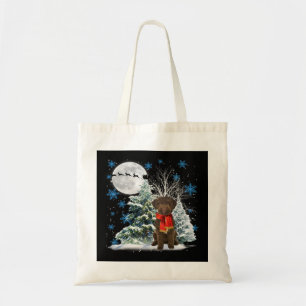 Bolsa Tote Lagotto Romagnolo Sob Moonlight Snow Christmas P