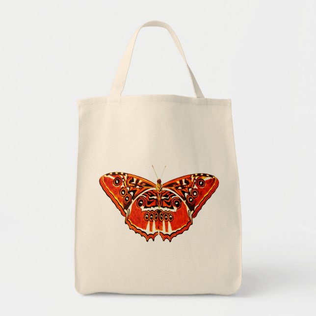 Bolsa Tote Lama cigana, cor de laranja e preto (Frente)