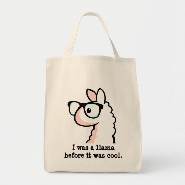 Bolsa Tote Lama do hipster (Frente)
