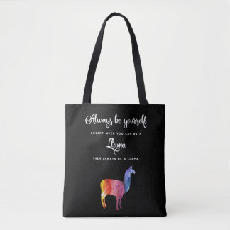 Bolsa Tote Lama. Seja sempre você mesmo a menos que você