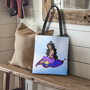 Bolsa Tote Lâmpada do Tapete Mágico do Gênio Céu Azul