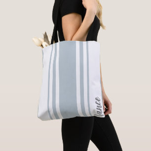 Bolsa Tote Lance Monograma Listras Minimalistas