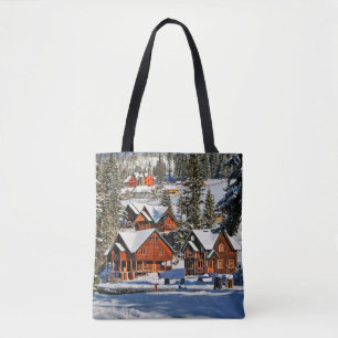 Bolsa Tote Landscapemountain,ski,neve,inverno,ativo,ar,frio