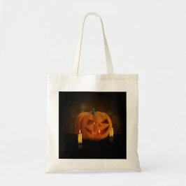Bolsa Tote Lanterna de Abóbora Halloween com Velas