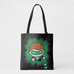 Bolsa Tote Lanterna Verde Chibi Voando Através Do Espaço