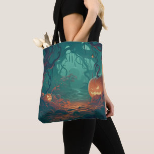 Bolsa Tote Lanternas assustadoras Jack-O no Dia das Bruxas da
