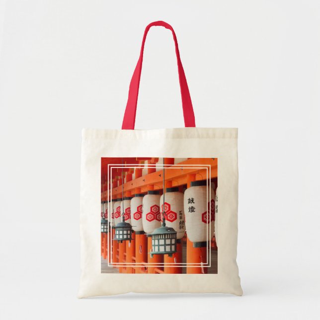 Bolsa Tote Lanternas dentro do Santuário Itsukushima (Frente)