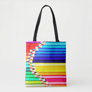 Bolsa Tote Lápis Colorido, Professora de Arte 
