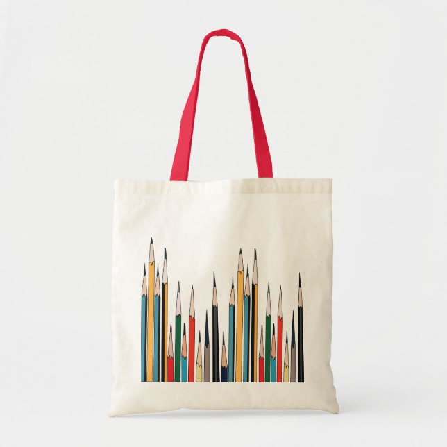 Bolsa Tote Lápis Coloridos (Frente)