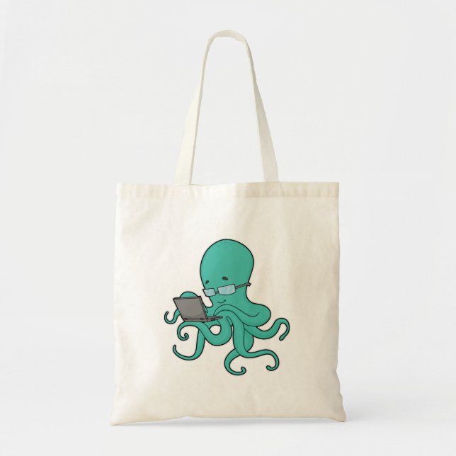 Bolsa Tote Laptop Octopus (Frente)