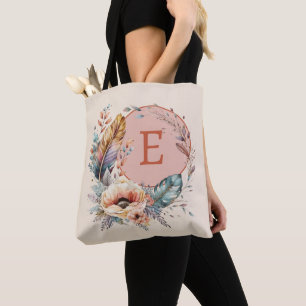 Bolsa Tote Laranja adiciona saco floral inicial