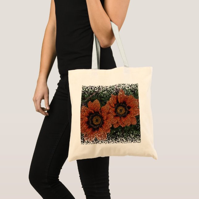 Bolsa Tote Laranja Daisy Balls Orçamento Tote Bag (Frente (produto))