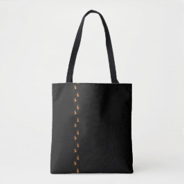 Bolsa Tote Laranja Moderna Padrão de Formiga em Preto