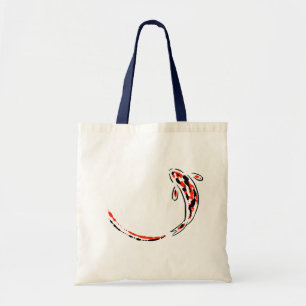 Bolsa Tote Laranja nadadora e preto dos peixes decorativos de