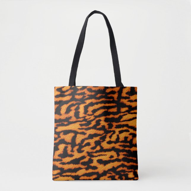 Bolsa Tote Laranja Profundo de Safari Grande Descolado Exótic (Frente)