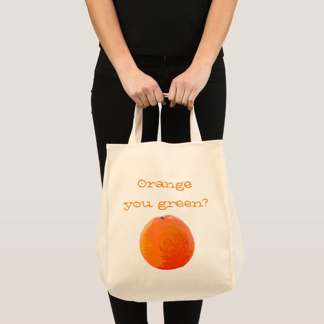 Bolsa Tote Laranja Suculenta (Frente (produto))