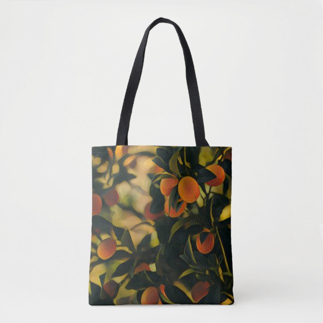 Bolsa Tote Laranja Tree Funky Tot Bag (Frente)
