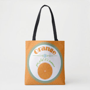 Bolsa Tote Laranja Você Alegra Que É Tema De Fruta Divertida 