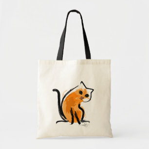 Bolsa Tote Laranja você um gato