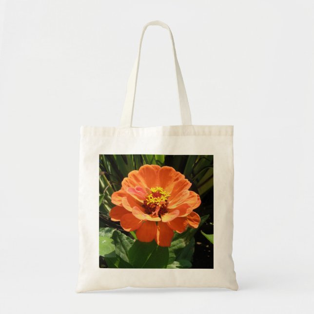 Bolsa Tote Laranja Zinnia Tote Bag (Frente)