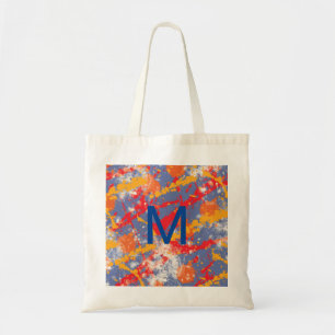 Bolsa Tote Laranjas e Pintas Azuis