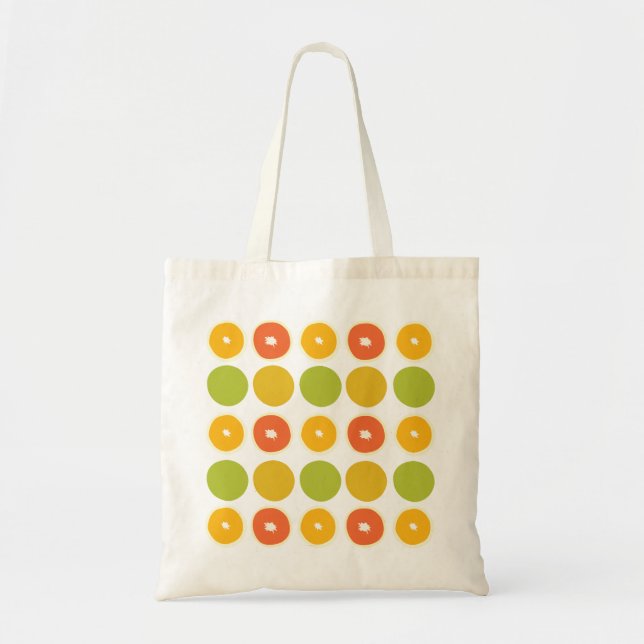 Bolsa Tote Laranjas Frutas Cítricas Padrão de Comida    (Frente)