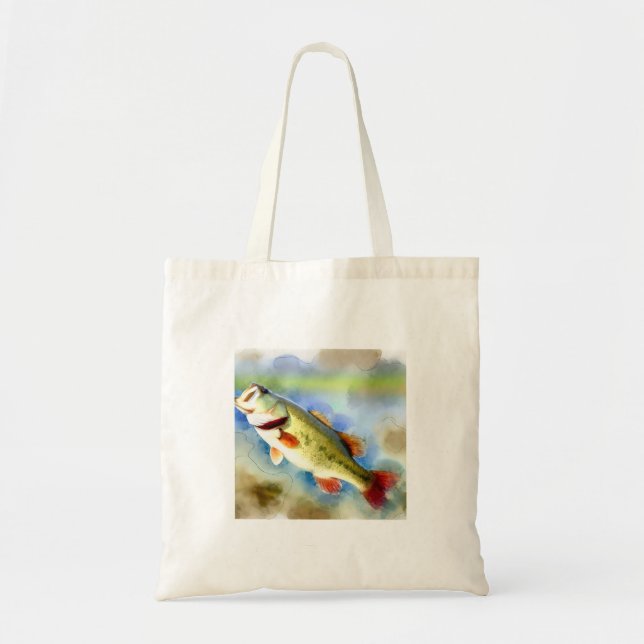 Bolsa Tote Largemouth Bass 200824AREF147 - Watercolor (Frente)