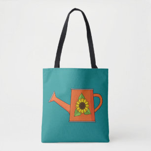 Bolsa Tote Lata de Água Laranja com Girassol
