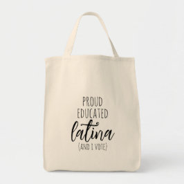 Bolsa Tote Latim Educado Orgulhoso E Eu Voto Citar Tote Bag