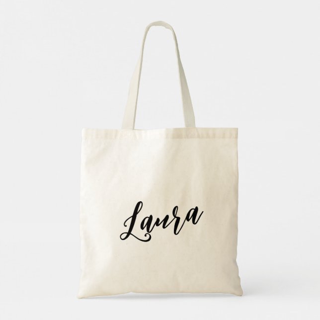 Bolsa Tote Laura Custom Script Design Tote Bag (Verso)