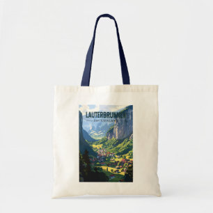 Bolsa Tote Lauterbrunnen Suiça Art Vintage
