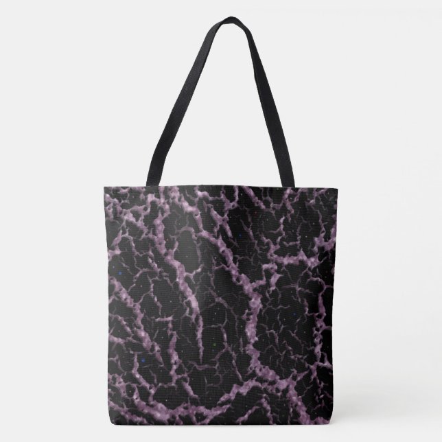 Bolsa Tote Lava Espacial Rachada - Brilho Rosa (Frente)