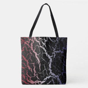 Bolsa Tote Lava Espacial Rachada - Vermelho/Branco/Azul
