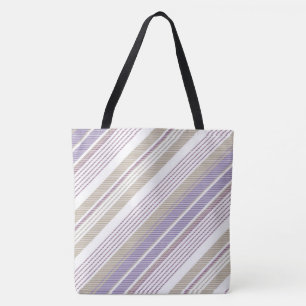 Bolsa Tote Lavanda/bege/Bolsa da Moda de Grelha