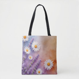 Bolsa Tote Lavanda Chic e Daisy Carryall
