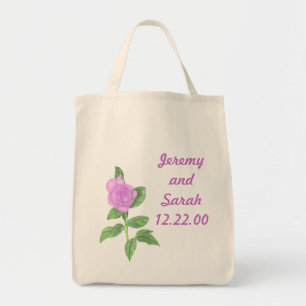 Bolsa Tote Lavanda de pintura de Rosa de, saco de toalhas de 