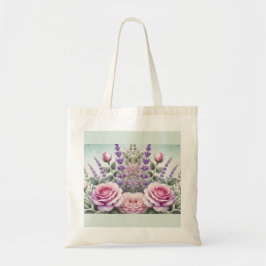 Bolsa Tote Lavanda e barra de presentes do jardim Rosa